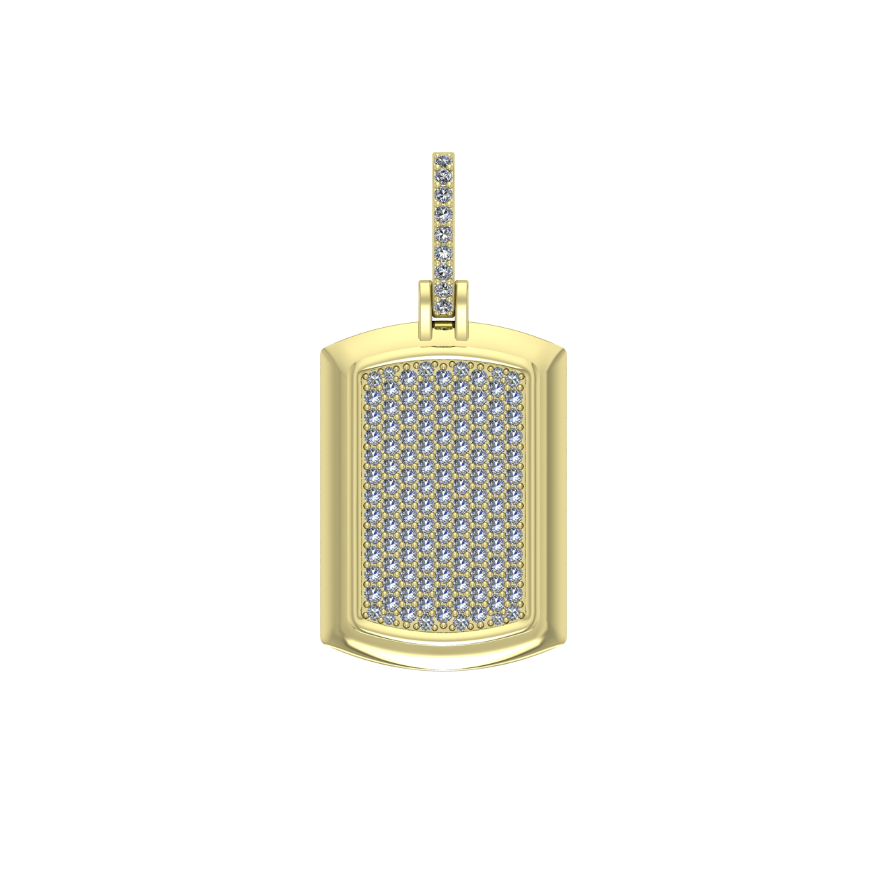 HIP-HOP DOG TAG DIAMONDS PENDANT